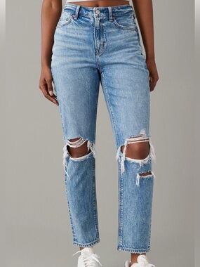 AE Strigid Ripped Mom Jean